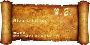 Mizera Edina névjegykártya